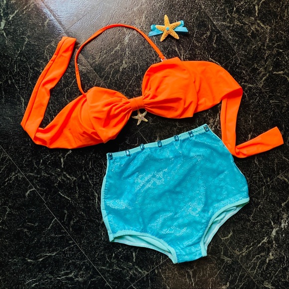 Other - New custom mermaid pinup high waist bikini